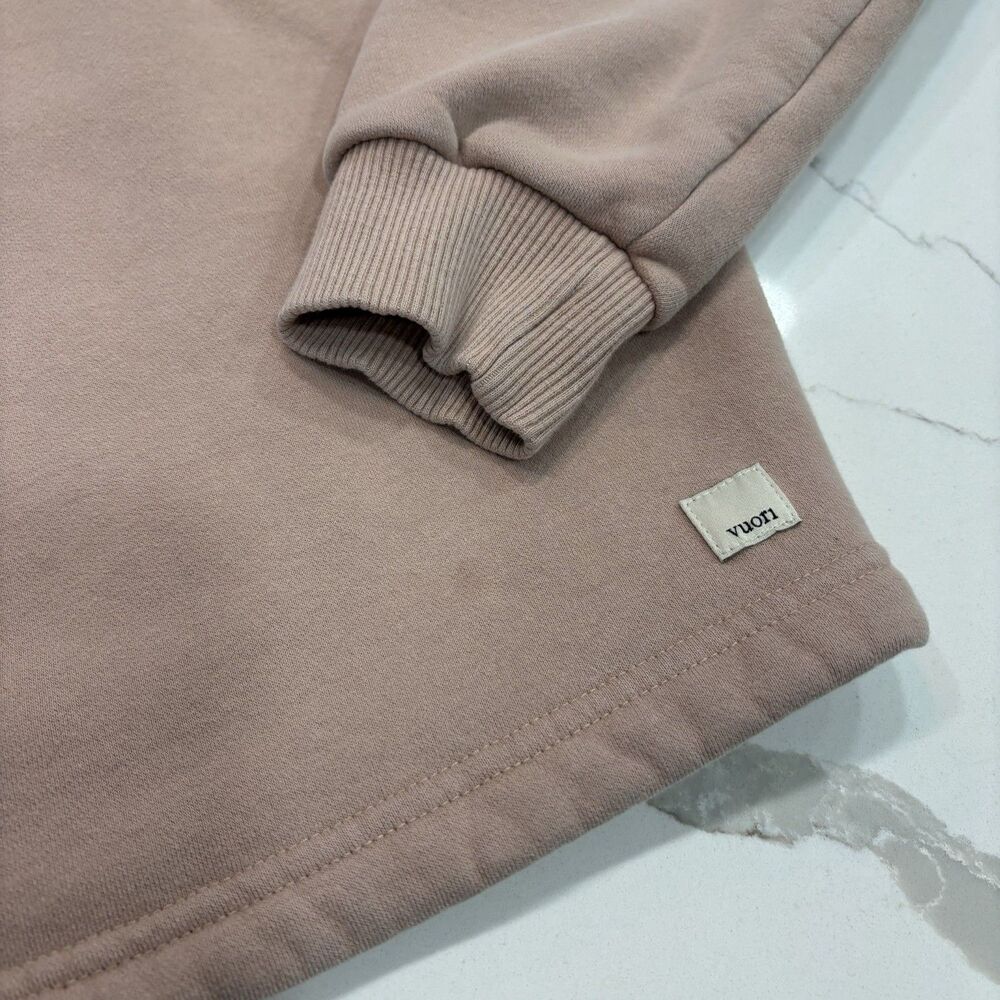 Vuori Sweatshirt Womens Size Large Restore Crewneck Crop Pink Pullover Athletic - Picture 3 of 5